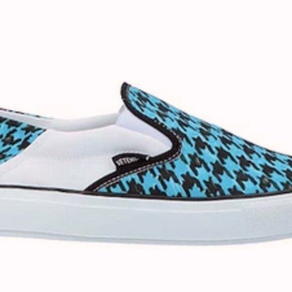 Vetements Baboush Slip On Sneakers Blue houndstooth canvas - Picture 3 of 9